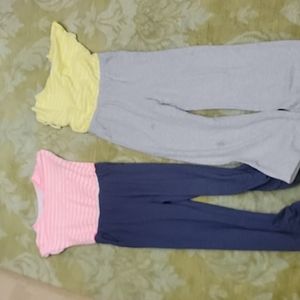 Pair of Cat & Jack stretch jumpsuits - L (10/12)